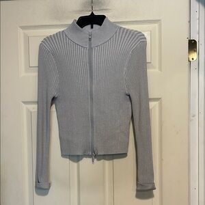 Cotton On Zip Up Sweater Size Large Gray